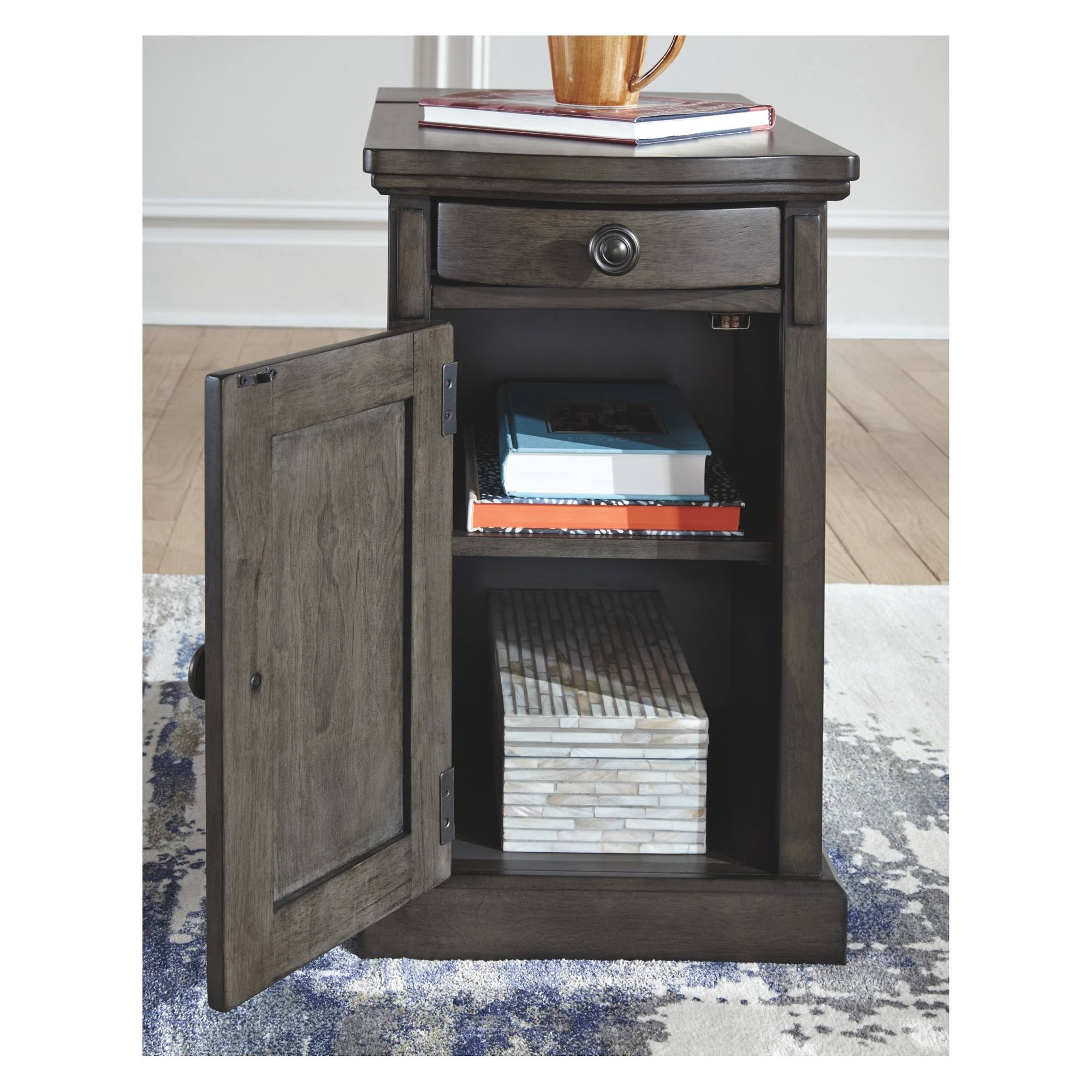Ashley Laflorn Gray Chair Side End Table