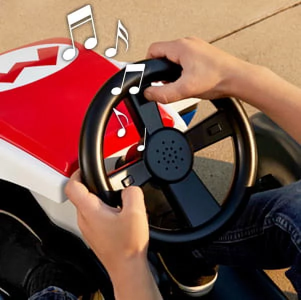 Nintendo Super Mario Kart 24V Battery Operated 3-Speed Drifting Ride-on, 8 mph, for a Child Ages 3-8