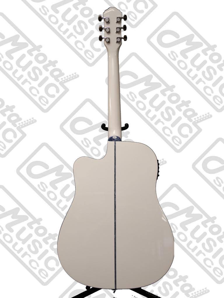 Oscar Schmidt OG2CE-WH Dreadnought Acoustic/Electric Guitar, White