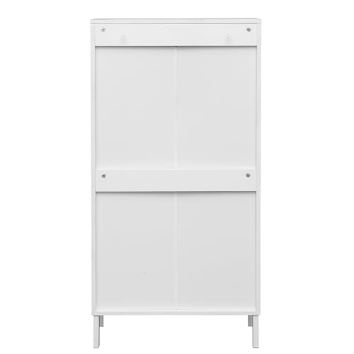 Natural Rattan Cabinet, Narrow Shoe Storage Cabinet with 3 Flip Drawers Hidden, Freestanding Entryway Storage Unit Console Table for Entryway Slim, Hallway,Natural