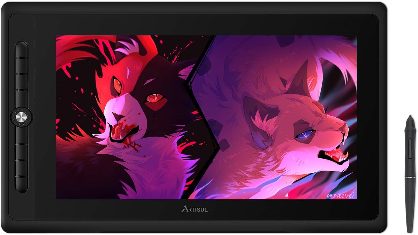 Artisul D16PRO 15.6’’ Pen Display Graphics Drawing Monitor with Stand Battery-Free Pen,Supports 60°Tilt,1920 x 1080 FHD Graphic Drawing Tablet with Screen and Stylus, Powerful On-The-go Performance