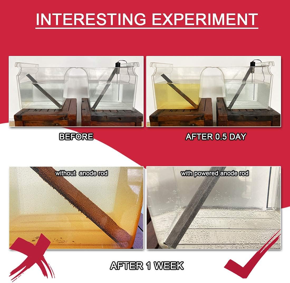 Powered Anode Rod for Water Heater Tank, Electrical Anode Rod, Eliminates Rotten Egg Smell