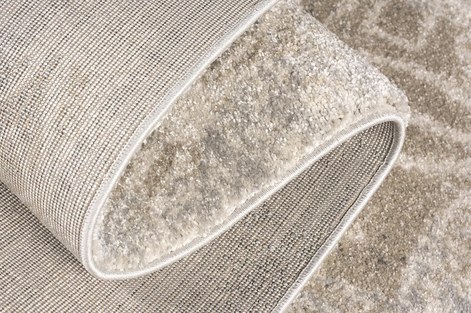 New Zealand Plush Contemporary Scandinavian Grey Brown Indoor Area Rug for Living Room, Bedroom, Dining Room, and Kitchen - 4' x 6' (3'9" X 5'6")
