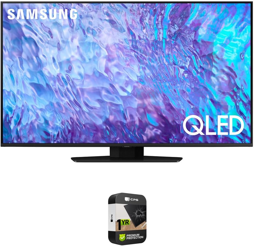 Samsung QN65Q80CA 65 Inch QLED 4K Smart TV Bundle with 1 YR CPS Enhanced Protection Pack (2023 Model)