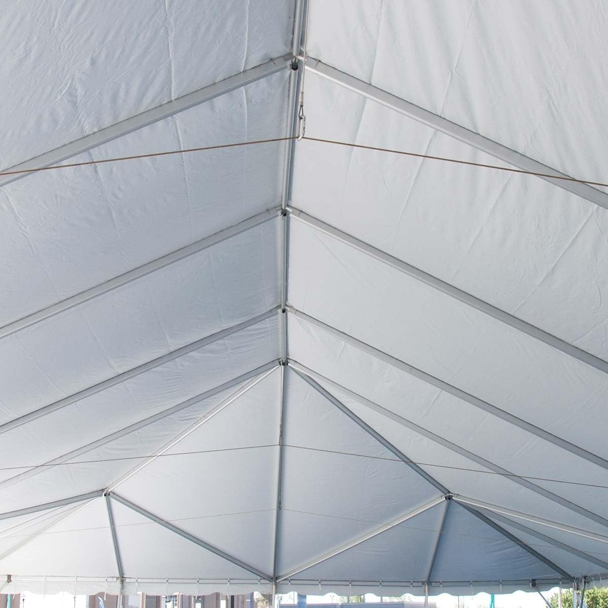 TentandTable 40' x 40' Twin Tube West Coast Frame Canopy Tent, White, Indoor/Outdoor, 133-320 Person, Parties & Vendor Events, Heavy Duty, Waterproof Vinyl Canopy Tents for Commercial, Residential Use