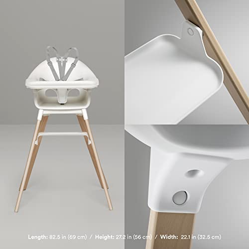 Stokke Clikk High Chair, Midnight - All-in-One High Chair with Tray + Harness - Light, Durable & Travel Friendly - Ergonomic with Adjustable Features - Best for 6-36 Months or Up to 33 lbs
