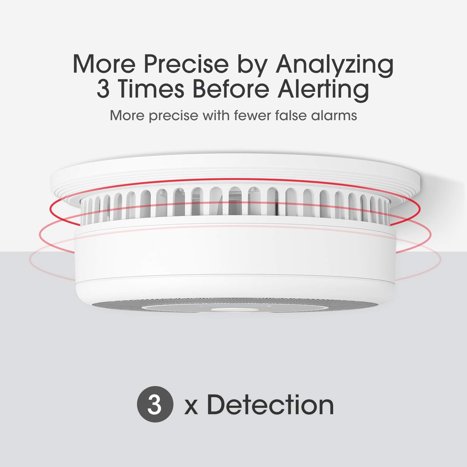 X-Sense Wireless Interconnected Combination Smoke and Carbon Monoxide Detector with LCD Display & 10-Year Battery, Over 820 ft Transmission Range, SC07-W, Pack of 6