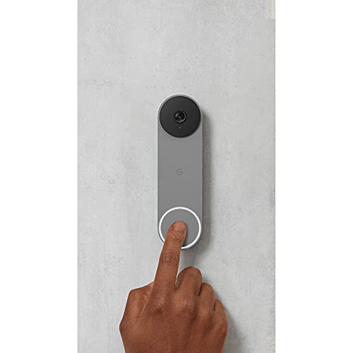 Google Nest Doorbell (Wired, 2nd Gen) - Wired Video Doorbell Camera - Doorbell Security Camera - Snow