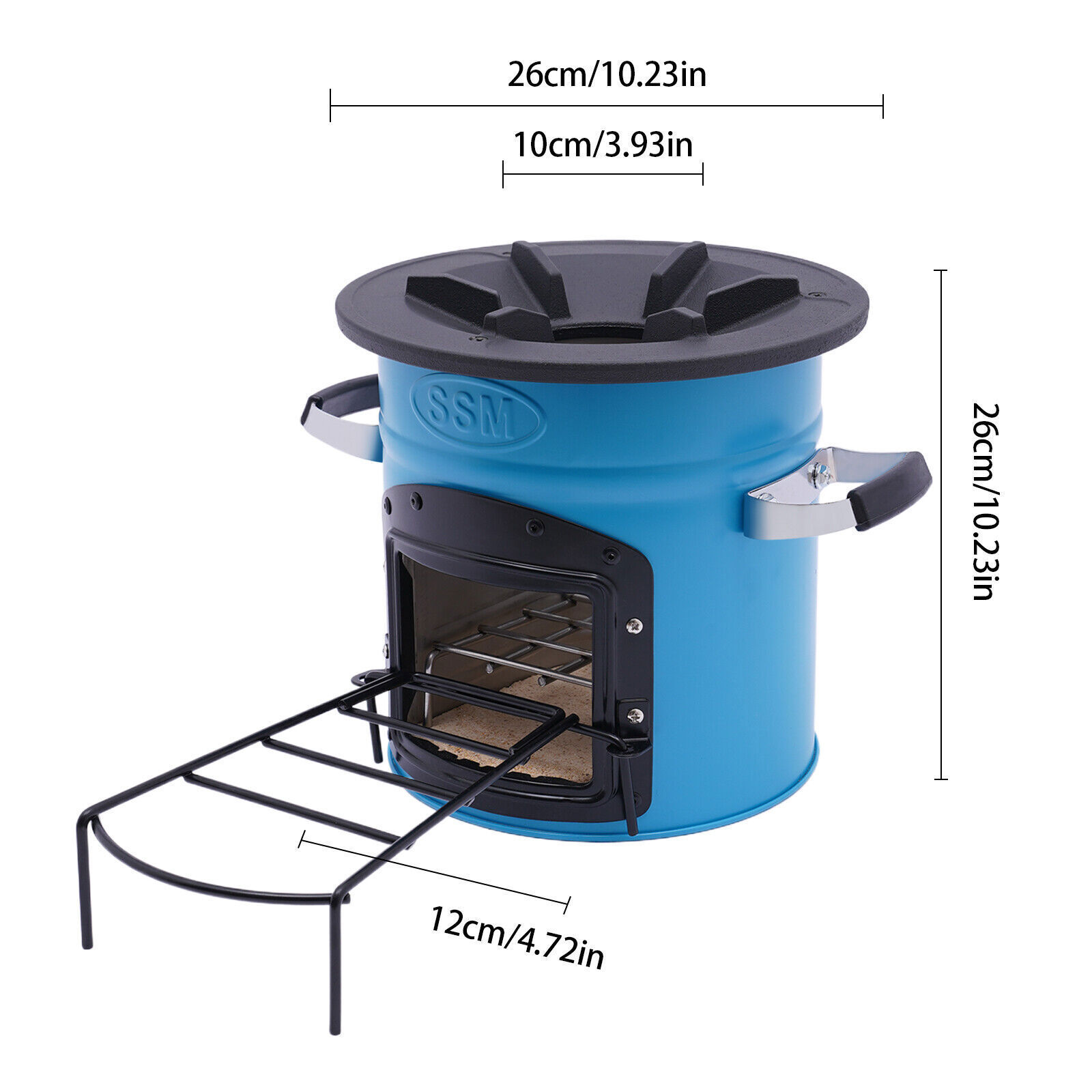 Outdoor Portable Camping Rocket Stove Camping Wood Stove Picnic Cook Tent Stove