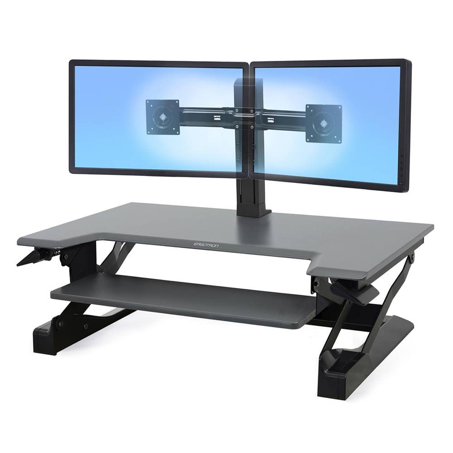 Ergotron WorkFit-T Sit-Stand Desktop Workstation, Black