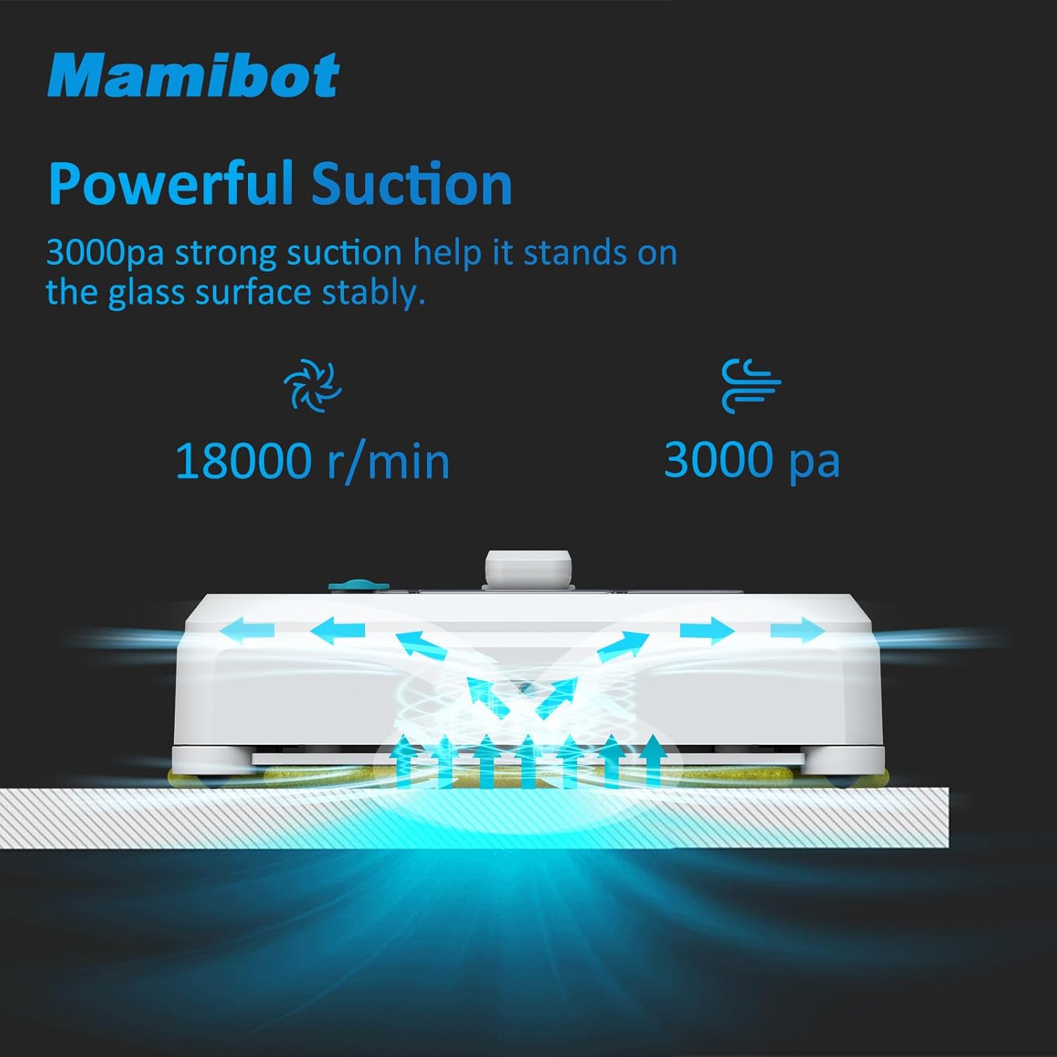 Mamibot W120-P Automatic Dual Water Spray Window Cleaning Robot with Anti-Falling Sensor Edge Detection Technology,Robotic Window Cleaner for Indoor&Outdoor Glass Cleaning
