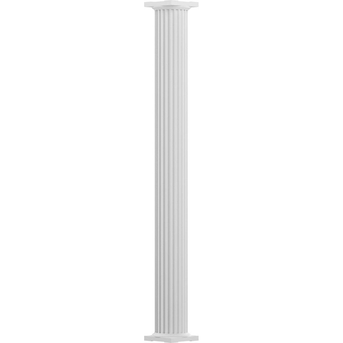 AFCO, Industries EA0609RNFSBTUTU 6x22 x 9& Endura-Aluminum Column, Round Shaft (FOR Post Wrap Installation), Non-Tapered, Fluted