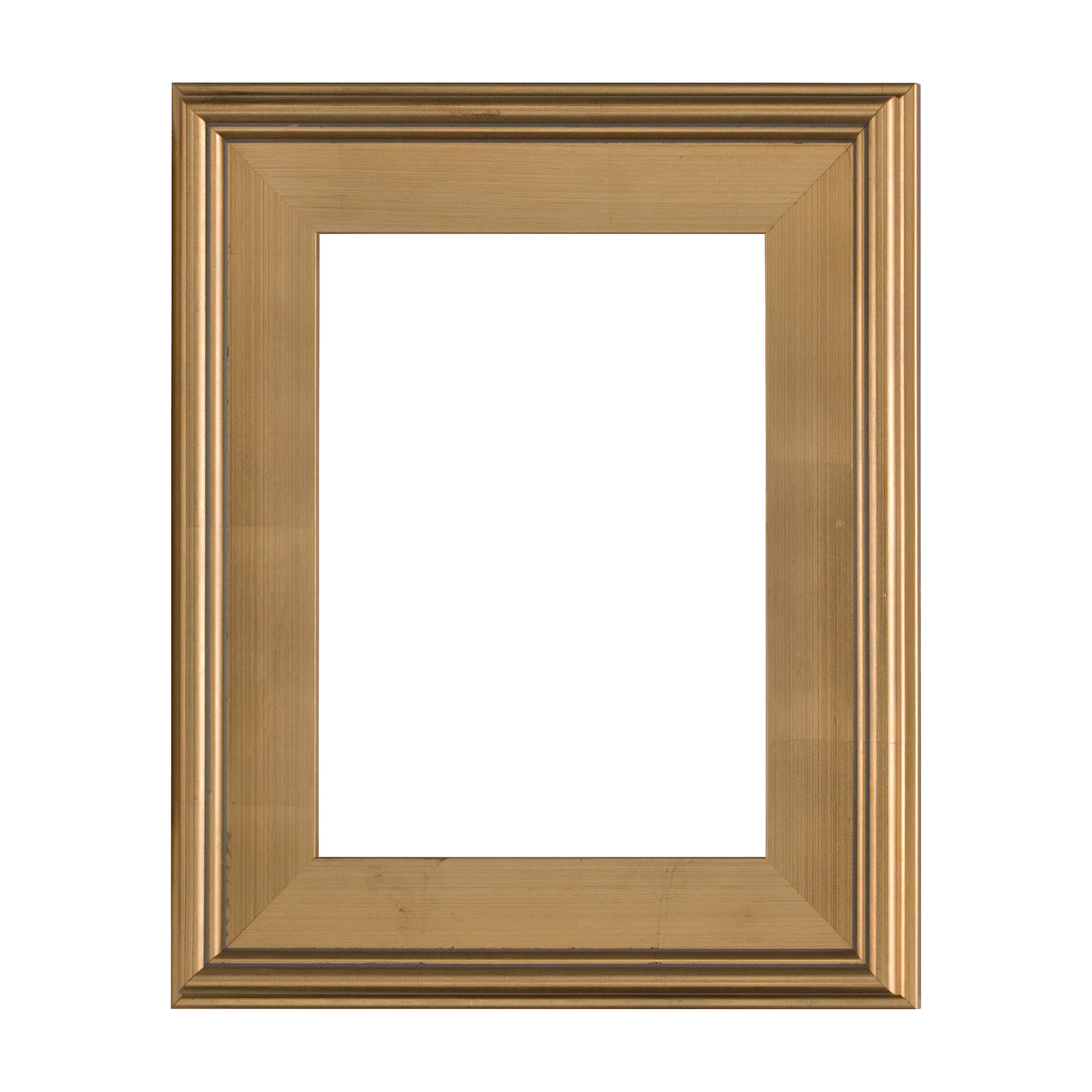 Creative Mark Plein Air Wooden Picture Frame - 3X4 Gold - Professional Single Frame for Art Panels, Stretched Canvas, Pictures and More, glass and backing not included