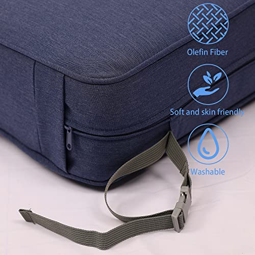 Aoodor 22'' x 24'' Outdoor Deep Seat Chair Cushion Set，Olefin Fabric Slipcover and Sponge Foam- Green (Set of 2 Seats, 2 Backs, 2 Pillows
