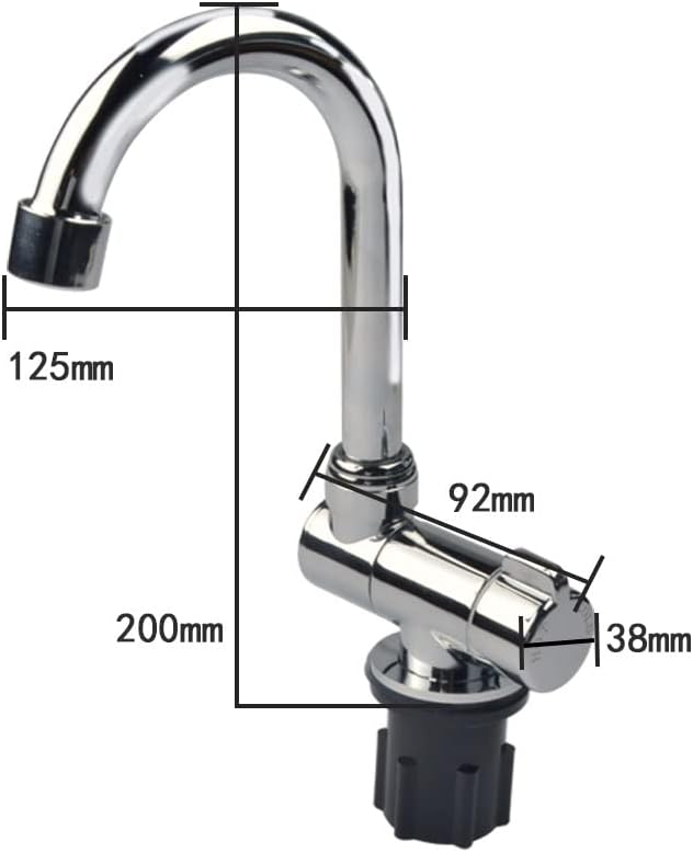 360 Degree Swivel Faucet Folding Hot and Cold Water Faucet Kitchen Bathroom RV Marine Deck Hatch Camper Accessories Caravan Boat