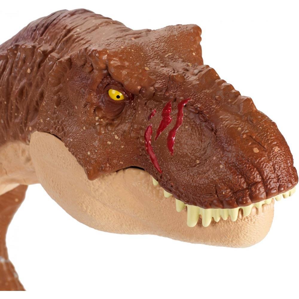 Jurassic World Battle Damage Roarin& Super Colossal Tyrannosaurus Rex