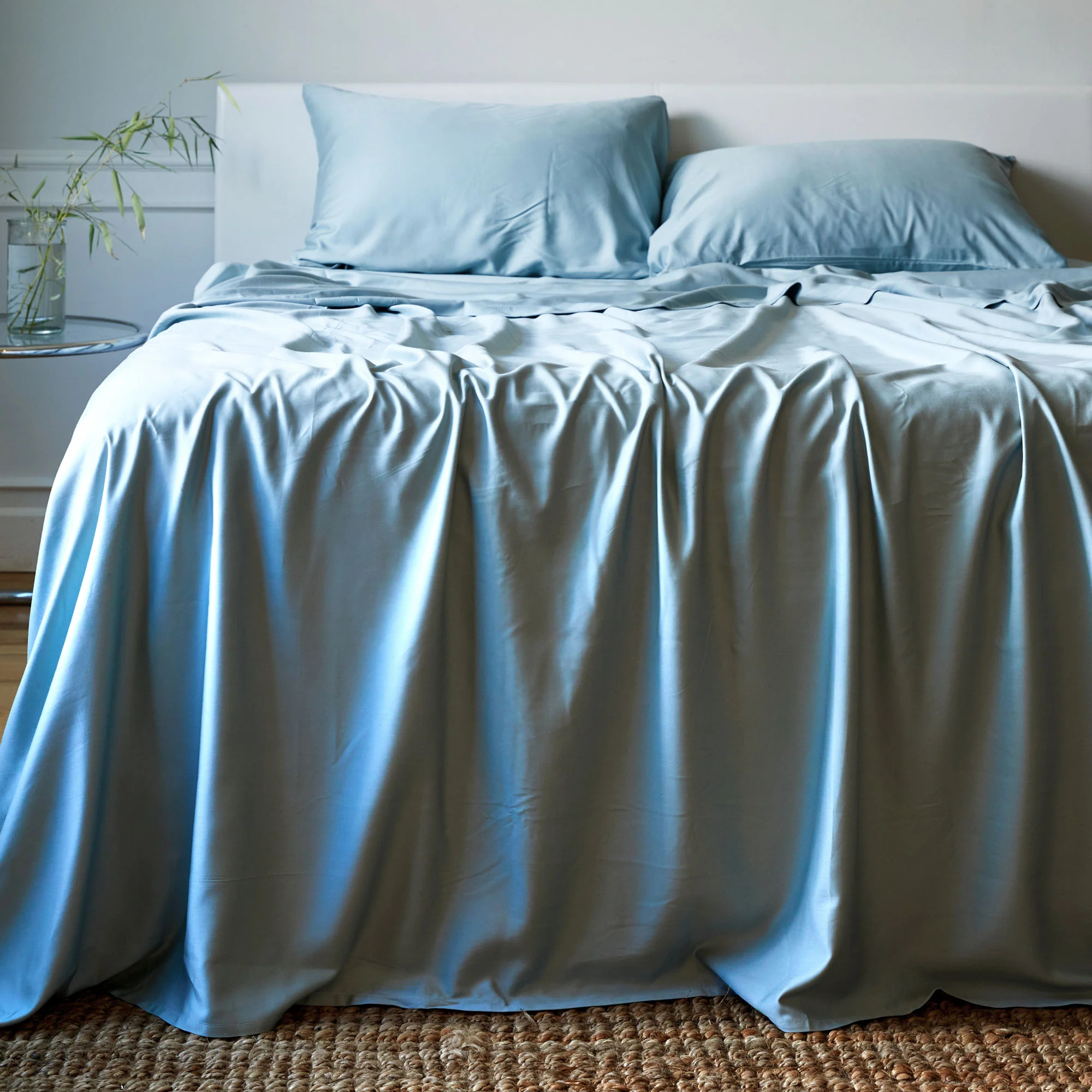BedVoyage Luxury 100% viscose from Bamboo Bed Sheet Set, Queen - Platinum