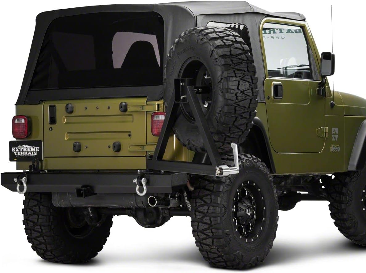 Barricade Classic Rear Bumper with Tire Carrier Compatible with 87-06 Jeep Wrangler YJ & TJ