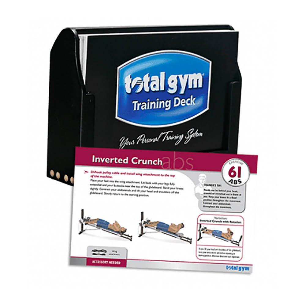 Total Gym Personal Workout Training Cards and Case with 80 Total Body Exercises, Black