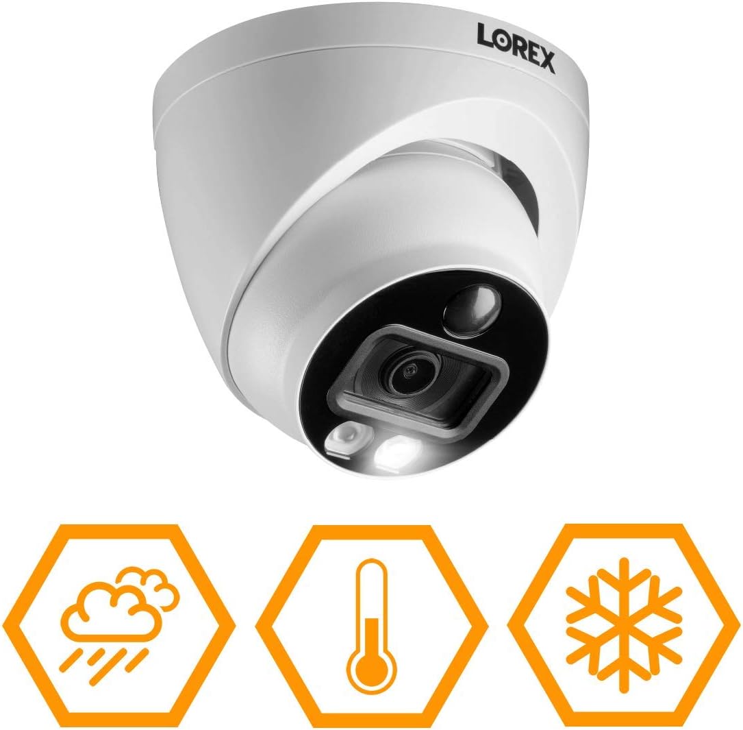 Lorex 4k Wired Security Camera System, Ultra HD Cameras with Motion Detection Surveillance, Active Deterrence and Smart Home Compatibility, 3TB 16 Channel DVR, 8 Bullet Cameras, 4 Dome Cameras