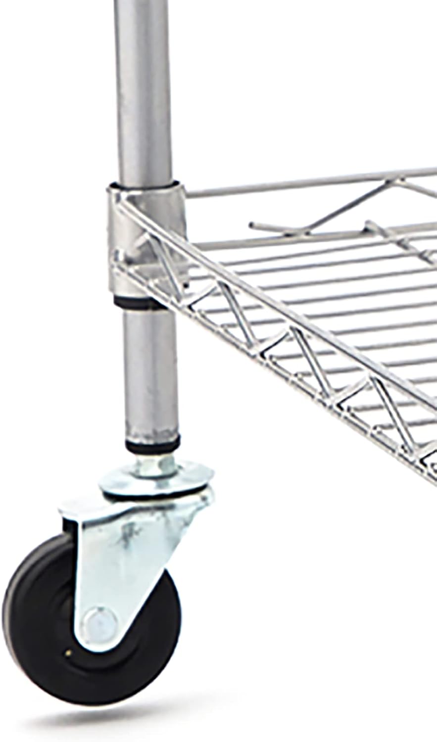 NW Wire Shelving Casters,2 Diameter,Set of 4,Caster Roller Wheels for Shelving Unit,Wire Shelf Wheels,Wire Rack Wheels Industrial, Black,Heavy Duty