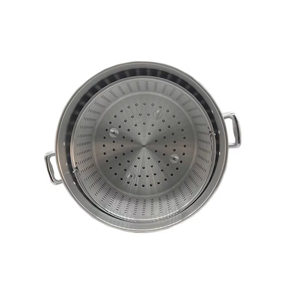 Nexgrill 120 Qt. Aluminum Stock Pot w/ Strainer Basket and Lid, Perfect for Seafood Boil, Crawfish, Outdoor Cooking