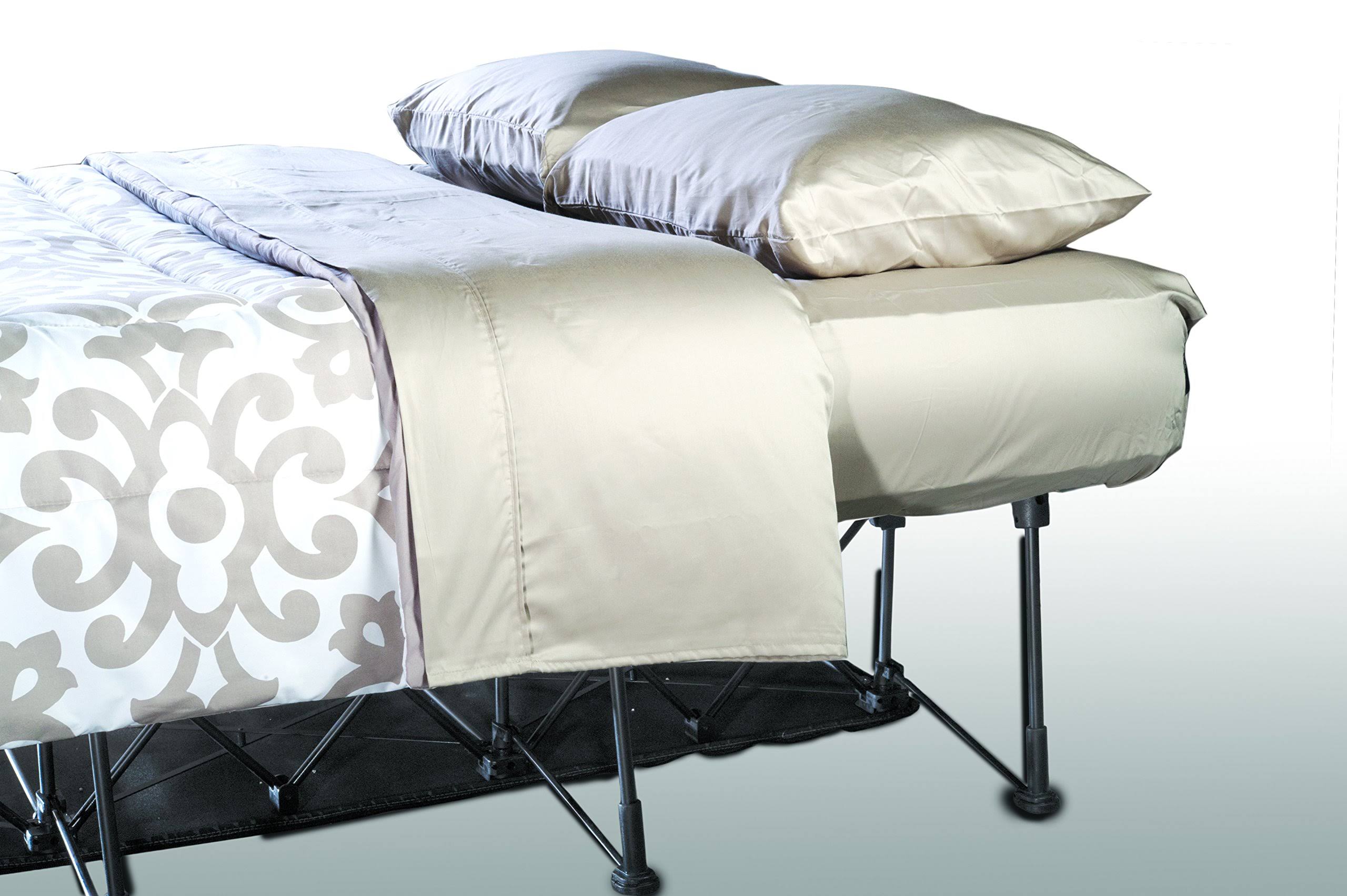 Ivation EZ-Bed (Queen) Air Mattress with Frame u0026 Rolling Case, Self Inflatable, Blow Up Bed Auto Shut-Off, Comfortable