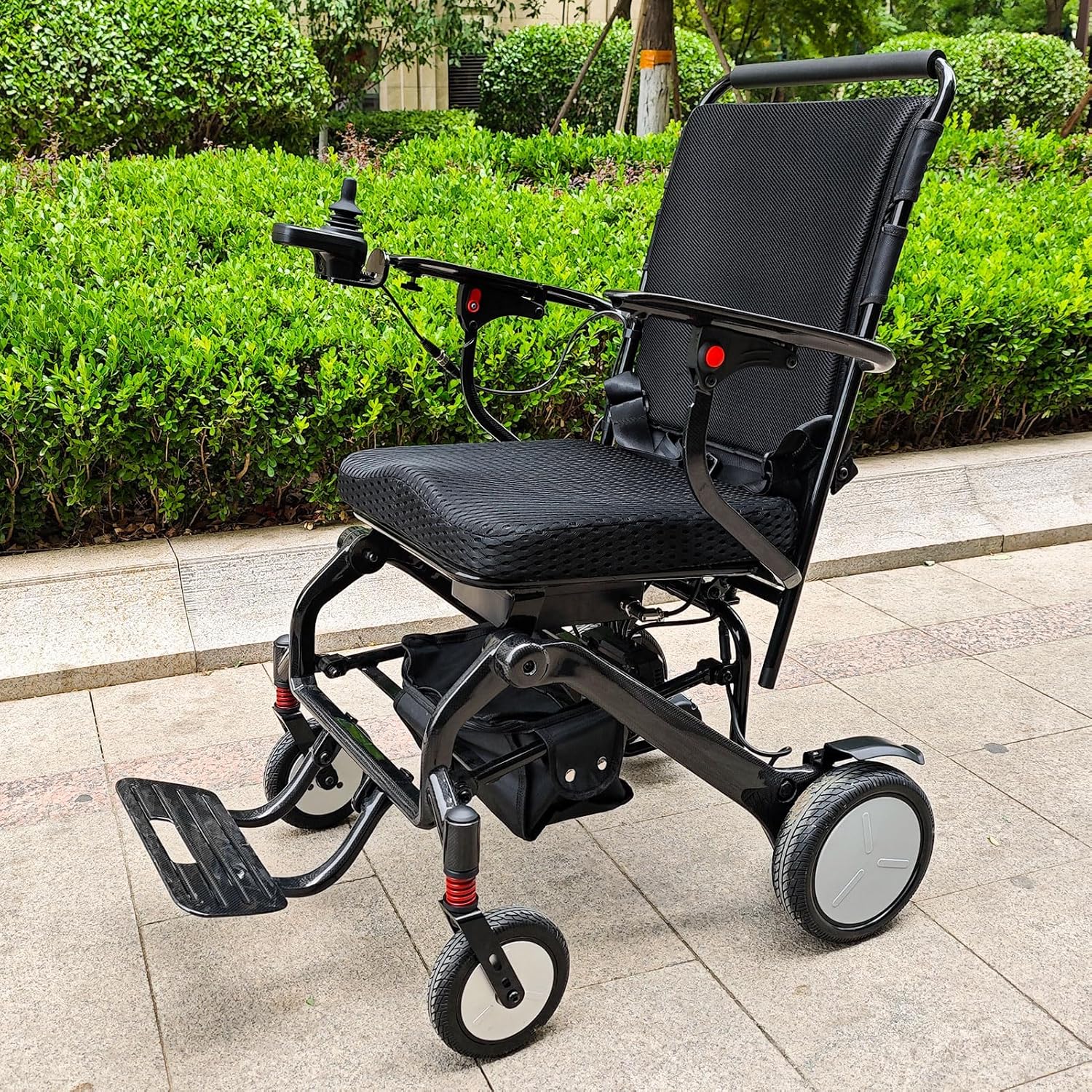 42lb Super Lightweight Electric Wheelchairs for Adults, 13 Miles Long Range Power Wheelchair, Intelligent Motorized Wheelchair for Seniors, Portable Airline Approved (Carbon Fiber Frame)