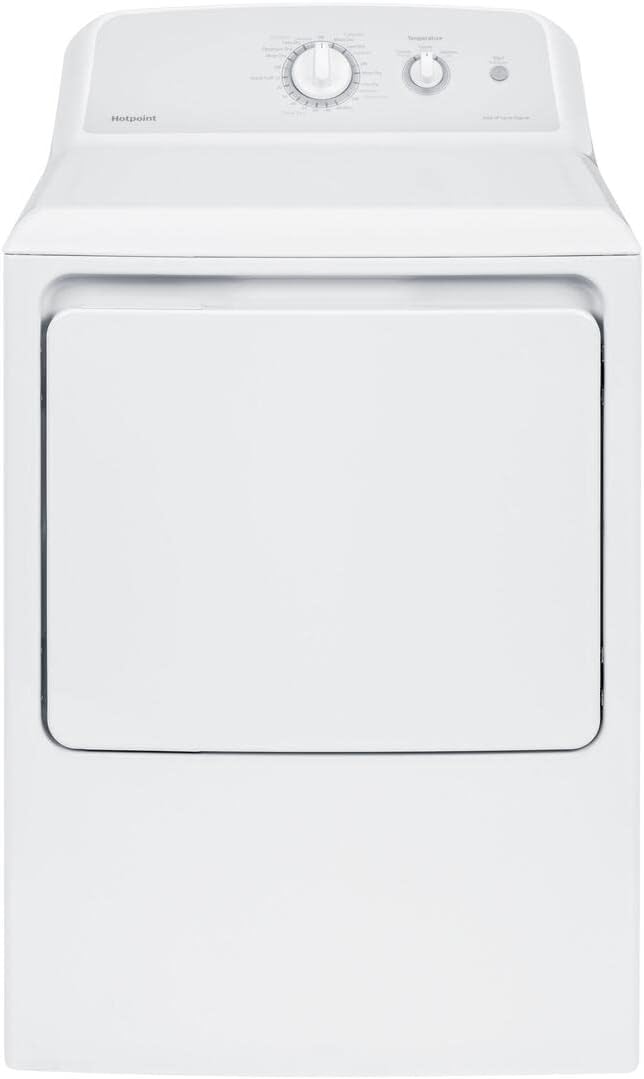 Hotpoint HTX24GASKWS 27 Front Load Gas Dryer with 6.2 cu. ft. Capacity 4 Cycles Auto Dry Delicate Cycle Upfront Lint Filter and End-of-Cycle Signal: White