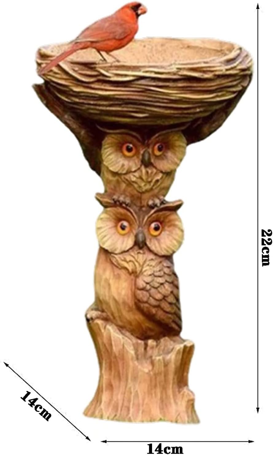 Resin Outdoor Bird Bath Bowl - Elegant Crafted Hummingbird Waterer for Garden Décor and Attracting Birds