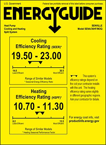 Senville 36000 BTU Multi Zone Mini Split Air Conditioner Cold-Climate Heat Pump