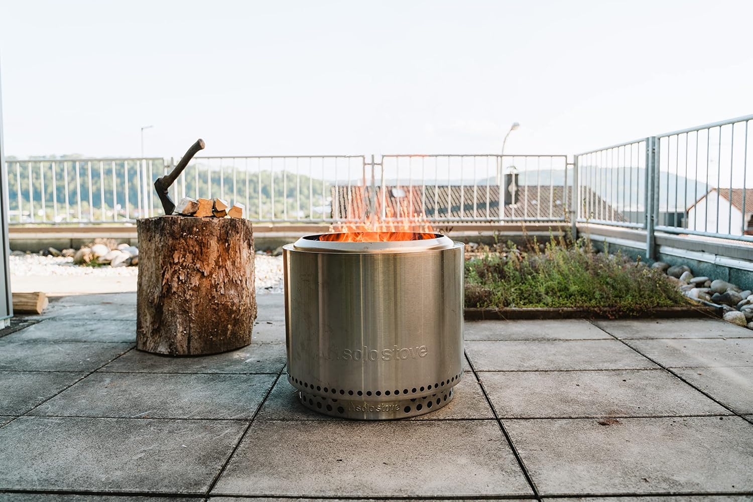 Solo Stove Bonfire with Stand Portable Fire Pit Stainless Steel Fire Pits Wood Burning and Low Smoke Camping Stove | 19.5x14 Inches Outdoor Fire Pits