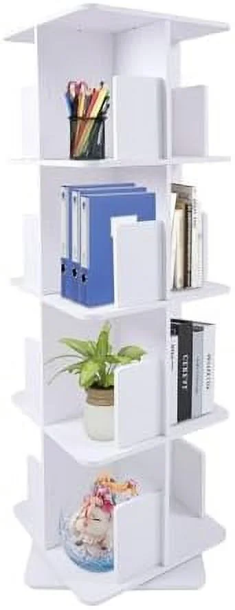YPDRYGV Bookcase ° Rotating Bookshelf Floor Standing Organizer   Display Rack  Room Study Room Bedroom Home Office ( 3 Tiers) - Curated Treasures Market