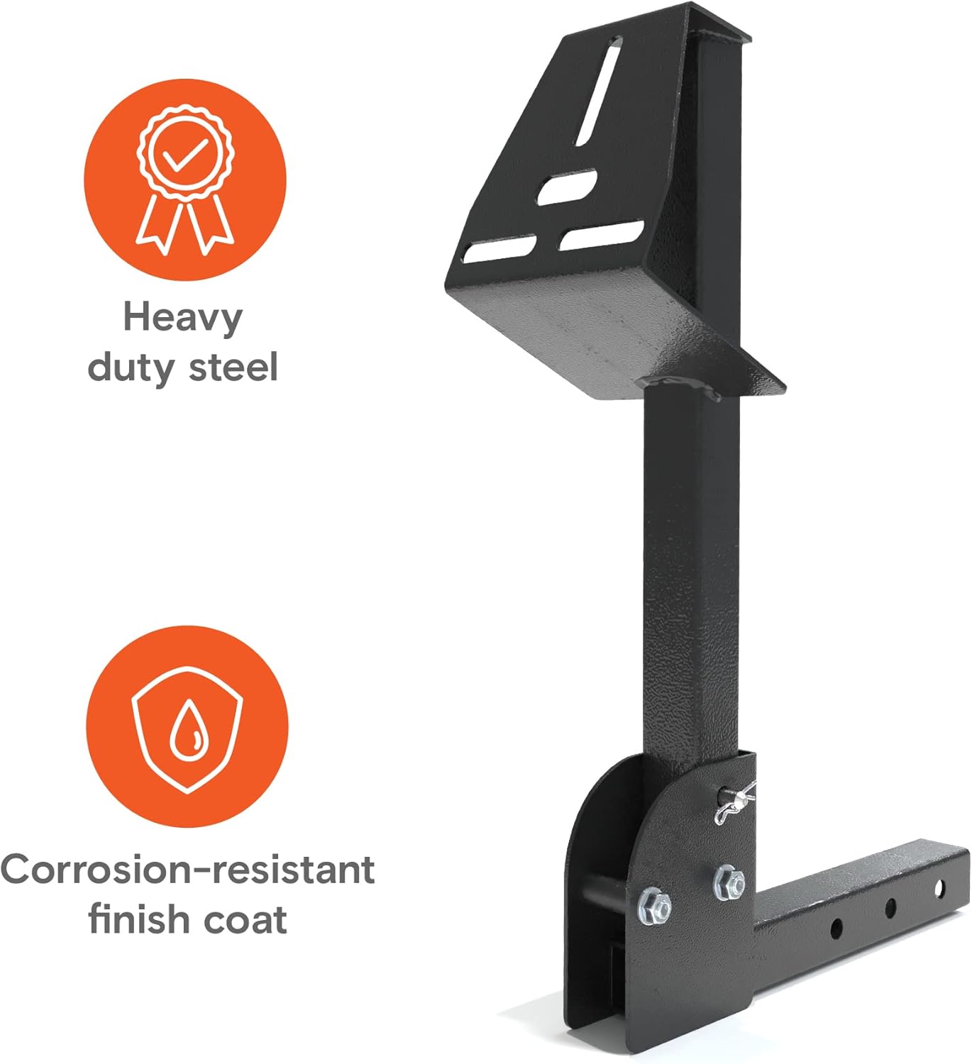 FIXA TOOLS Hitch Spare Tire Mount Universal Trailer Hitch Tire Carrier Foldable Construction for SUV Hitch Mount Collapsible Mount Rack Adaptor for 2-inch Receiver Front and Back Rear Tailgate