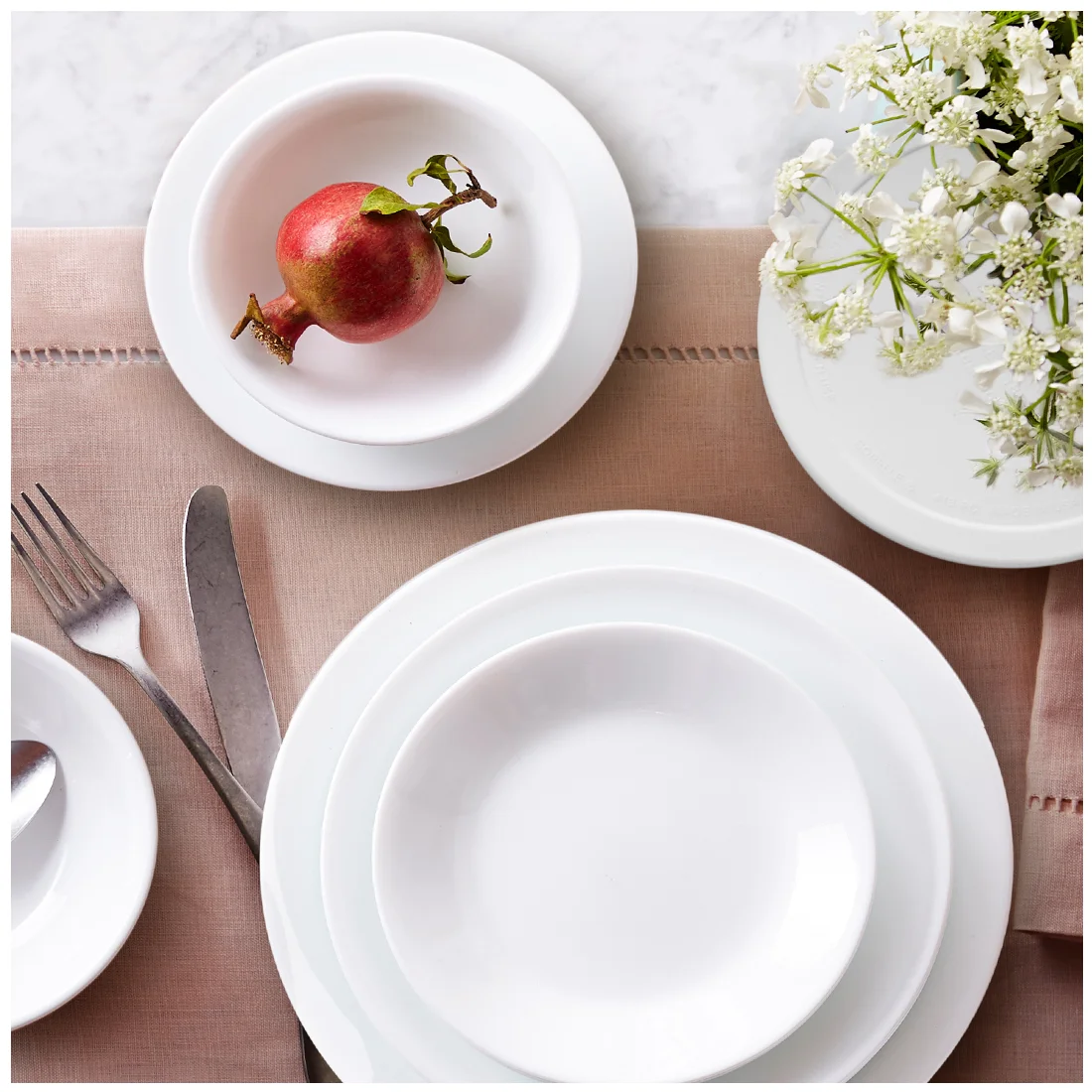 Corelle Livingware Winter Frost White, 66 Piece, Dinnerware Set