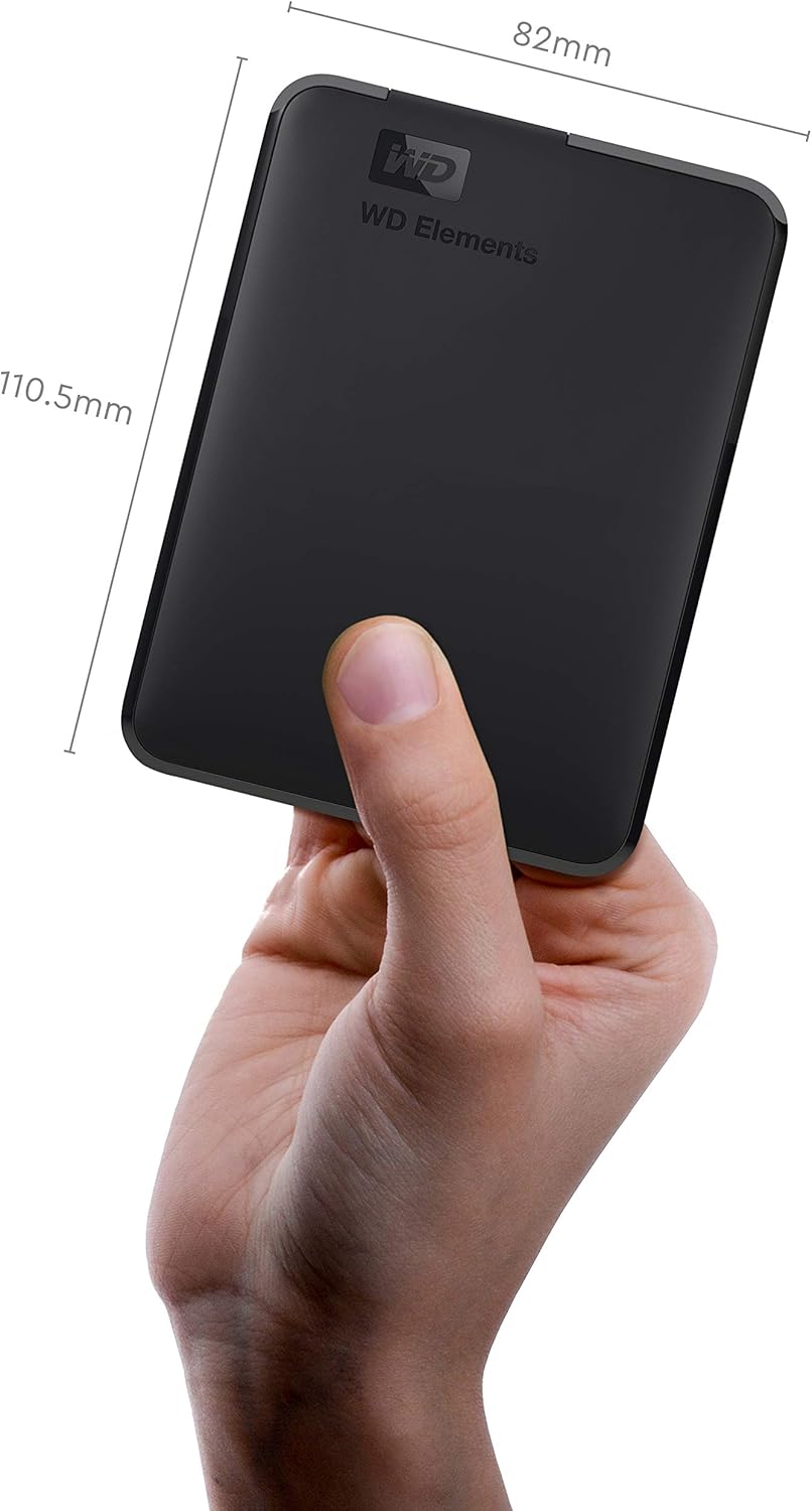 WD 5TB Elements Portable External Hard Drive HDD & Xbox - WDBU6Y0050BBK-WESN & 4TB Elements Portable External Hard Drive HDD, USB 3.0, Compatible with PC, Mac, PS4 & Xbox - BU6Y0040BBK-WESN