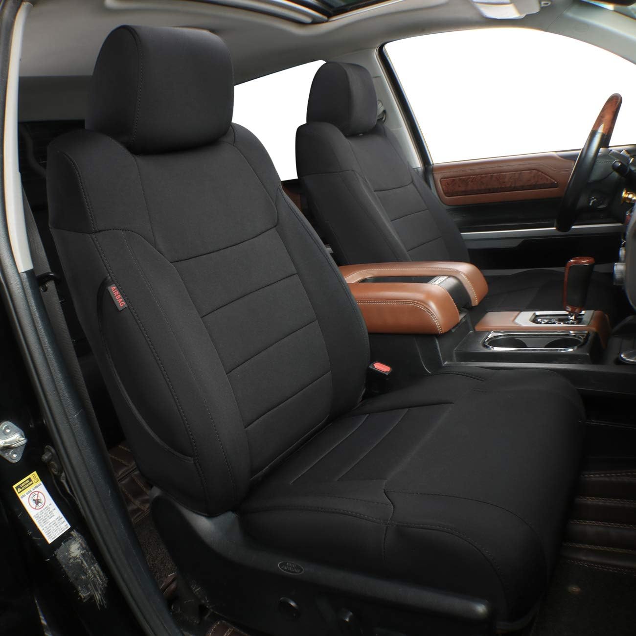 EKR Custom Fit Car Seat Covers for Select Ford Escape S,SE 2018 2019 - Neoprene (Black)