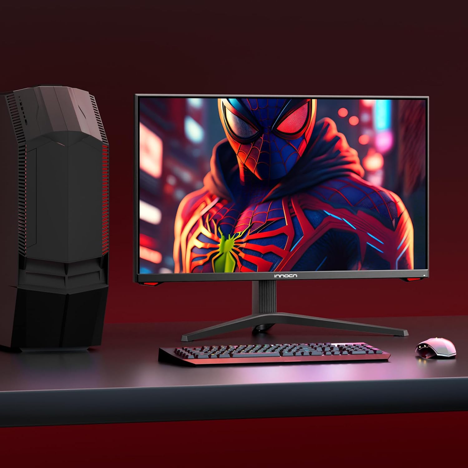 INNOCN 27 Inch QHD 2560 x 1440p 180Hz Fast IPS Gaming Monitor, FreeSync, 1ms, Extreme Low Motion Blur, 99% sRGB, 2 x HDMI 2.1 | 2 x DP 1.4 | Height/Pivot Stand, Black