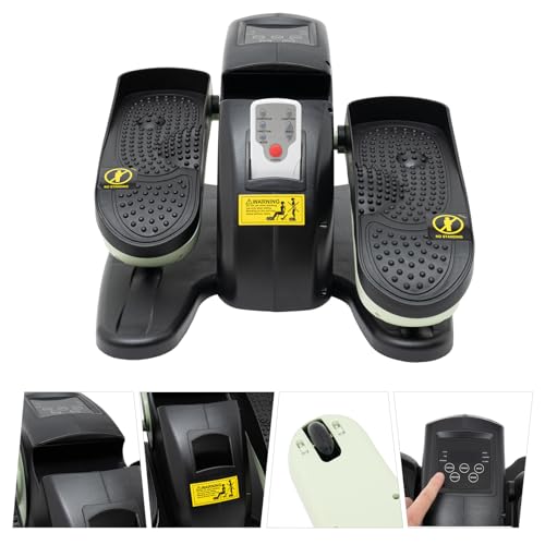 Under Desk Elliptical Machine, 60W Electric Seated Leg Foot Pedal Exerciser with Remote Control, LCD Display Electric Elliptical Trainers for Seniors