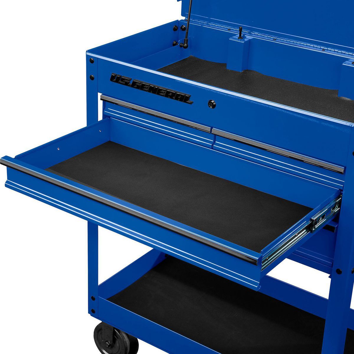 U.S. GENERAL 30 in., 4-Drawer Tech Cart, Red