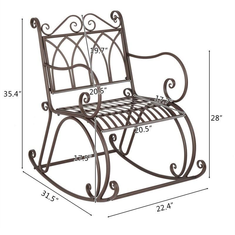 Patio Classic Iron Rocking Chair - Size E