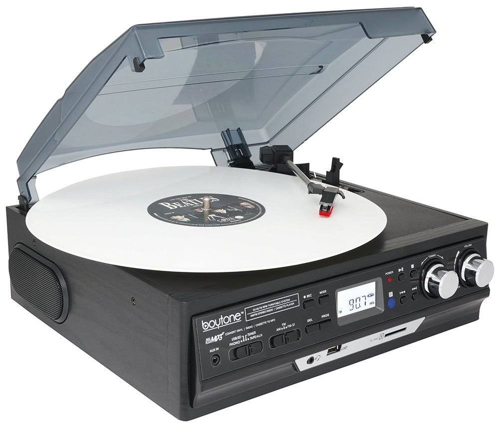 Boytone BT-37B-C Bluetooth 3-Speed Stereo Turntable, Wireless Connect