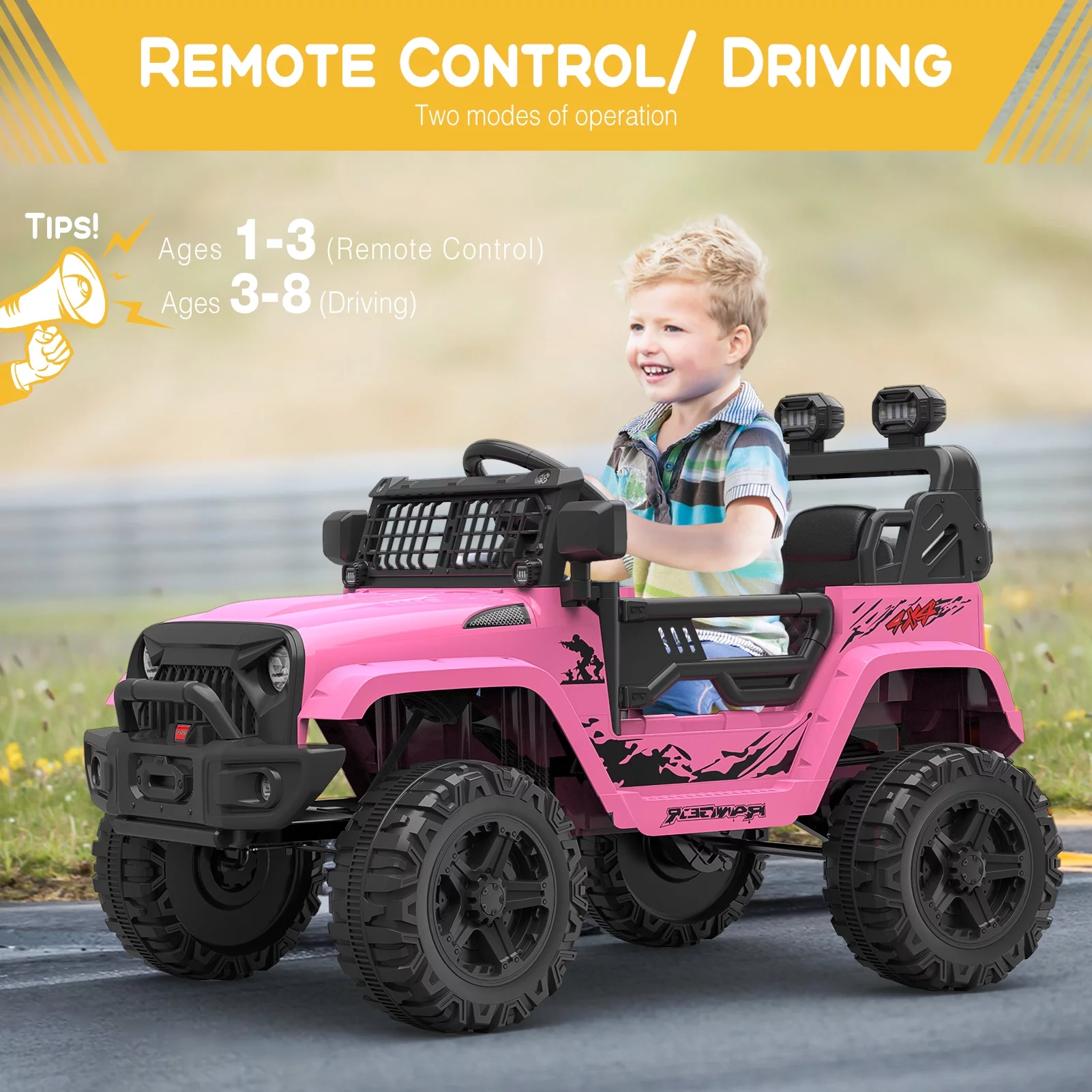 Sakiyrr 2-Seater Kids Ride on Car with Remote Control, 24V Electric Vehicle Toy with Storage Space, Red