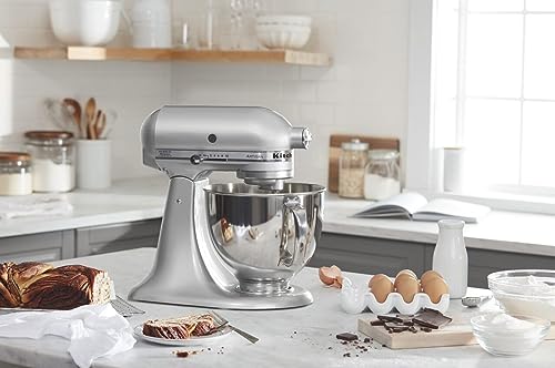 KitchenAid Artisan Series 5 Quart Tilt Head Stand Mixer with Pouring Shield KSM150PS, Removable bowl, Aqua Sky