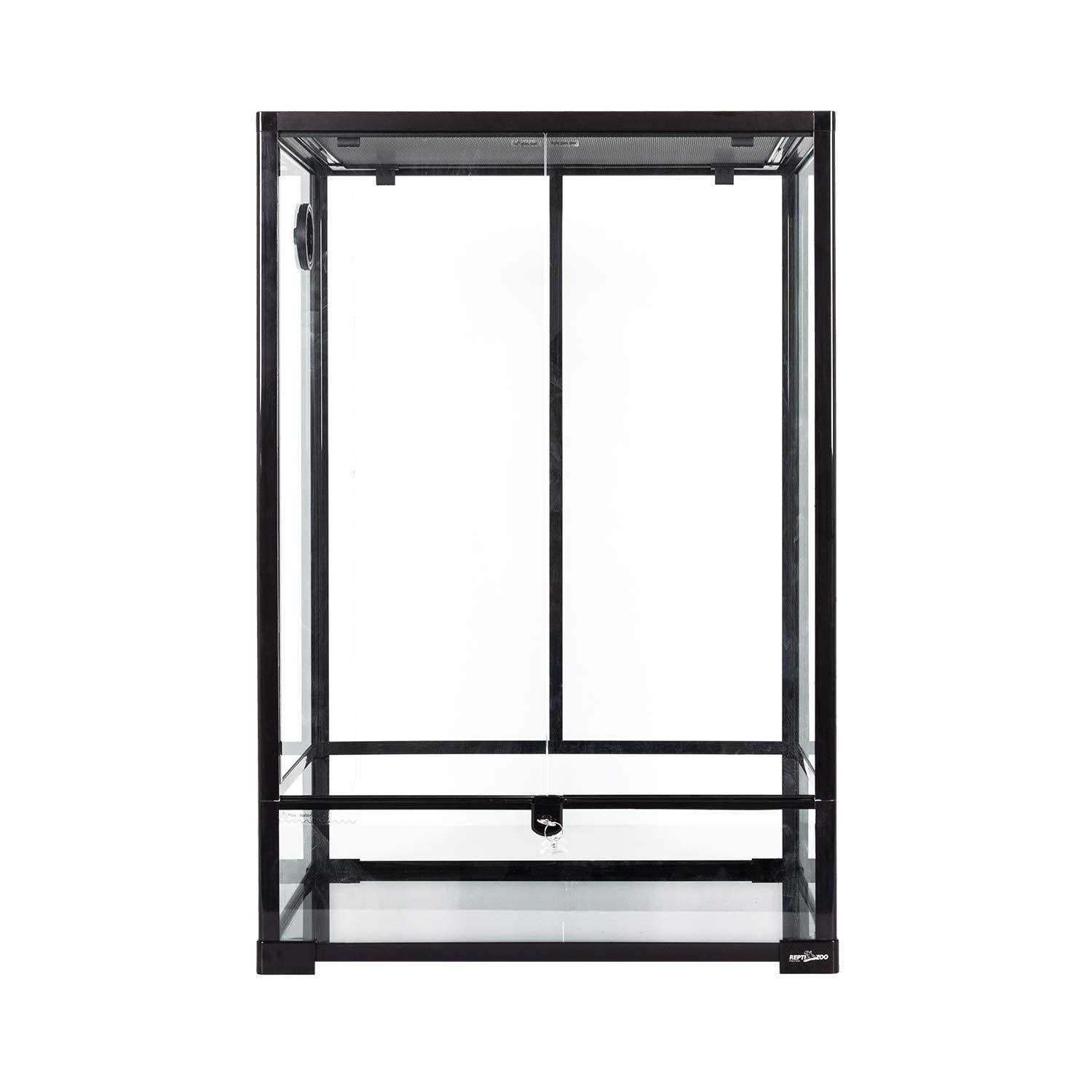 Repti ZOO 24 x 18 x 36 Reptile Tall Glass Terrarium Rainforest Habitat Double Hinge Door with Screen Ventilation 67 Gallon Reptile Terrarium Easy - Pet Supplies online store