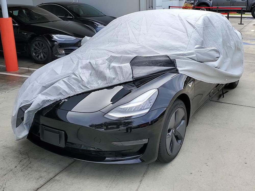 CarsCover Custom Fit Tesla Model 3 Car Cover Heavy Duty All Weatherproof Ultrashield Covers