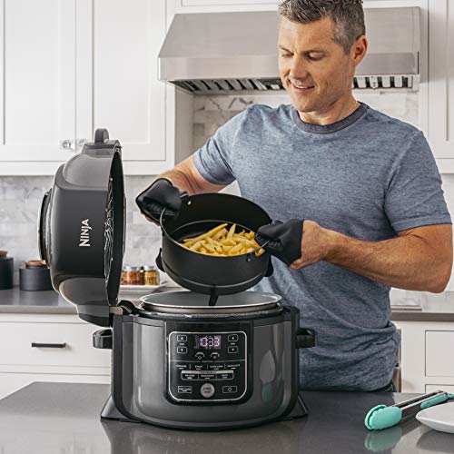 Ninja FD401 Foodi 8-qt. 9-in-1 Deluxe XL Cooker & Air Fryer-Stainless Steel Pressure Cooker