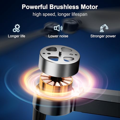 Drone with Camera for Adults - 2K HD Camera FPV Live Video, GPS Drone with Auto Return, Brushless Motor, Foldable Quadcopter, Follow Me, Headless Mode Remote Control for Beginners