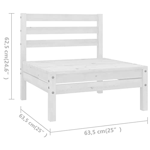 7 Piece Patio Lounge Set,Outdoor Patio Furniture Set All Weather Outdoor Sectional Sofas Wooden Conversation Set for Balcony Solid Pinewood Gray
