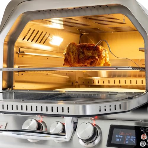 Blaze 26-Inch Built-In Natural Gas Outdoor Pizza Oven W/Rotisserie - BLZ-26-PZOVN-NG